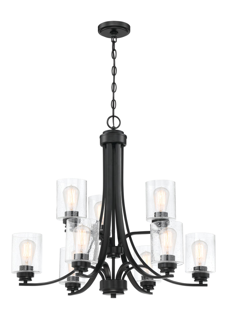Bolden Chandelier in Flat Black by Craftmade