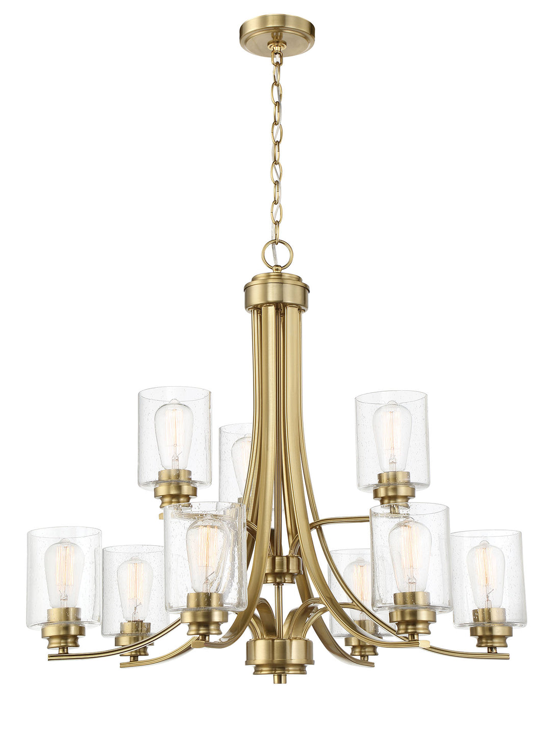 Bolden Chandelier in Satin Brass by Craftmade