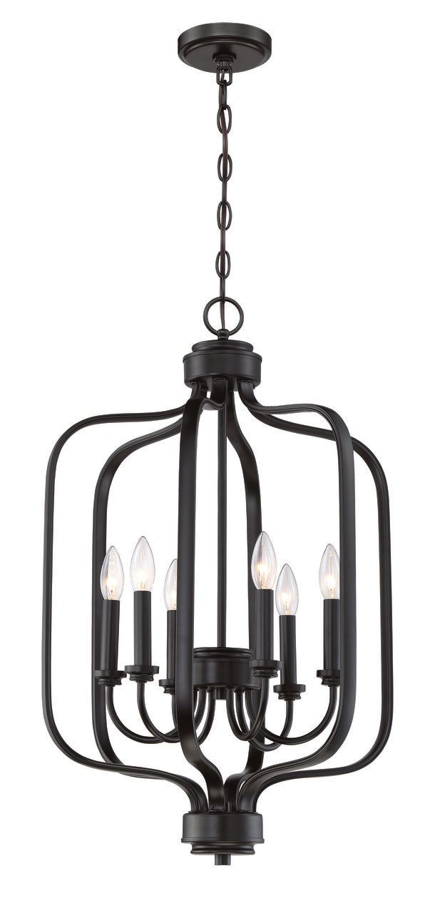 Bolden Foyer Pendant in Flat Black by Craftmade