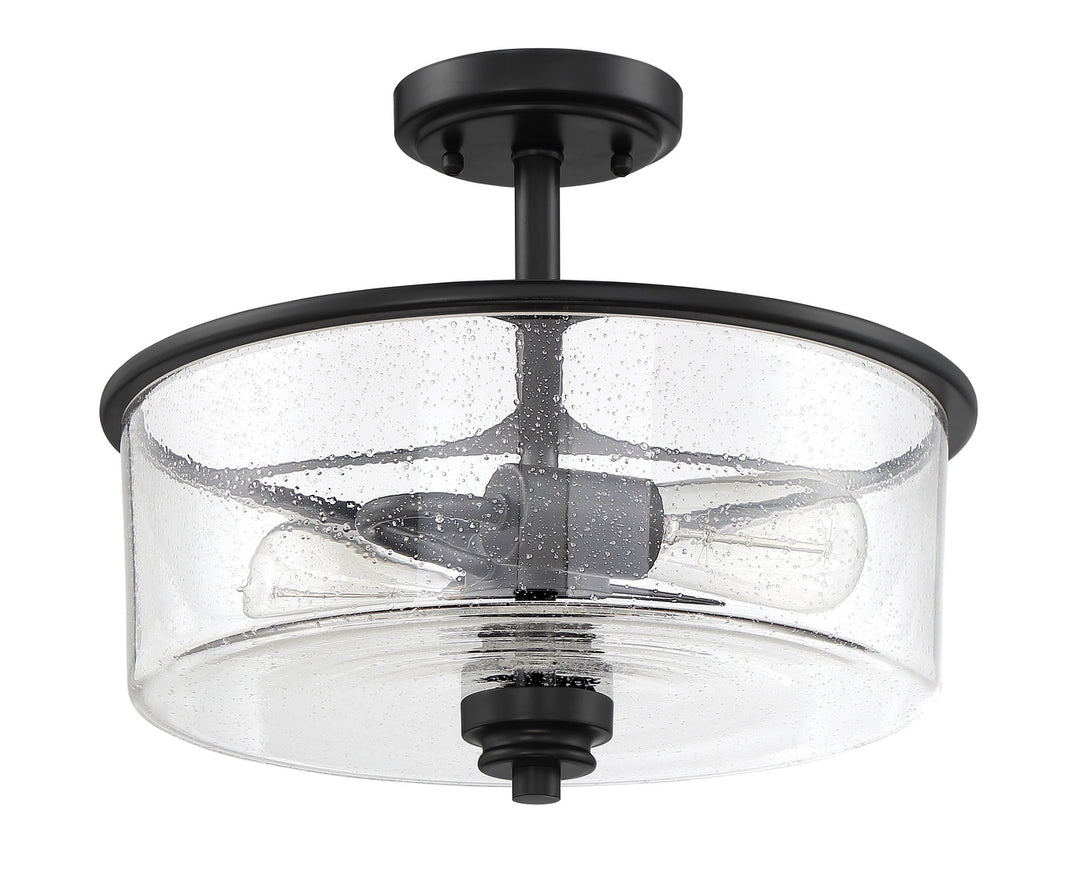 Bolden 2-Light Convertible Semi-Flush Mount in Flat Black by Craftmade