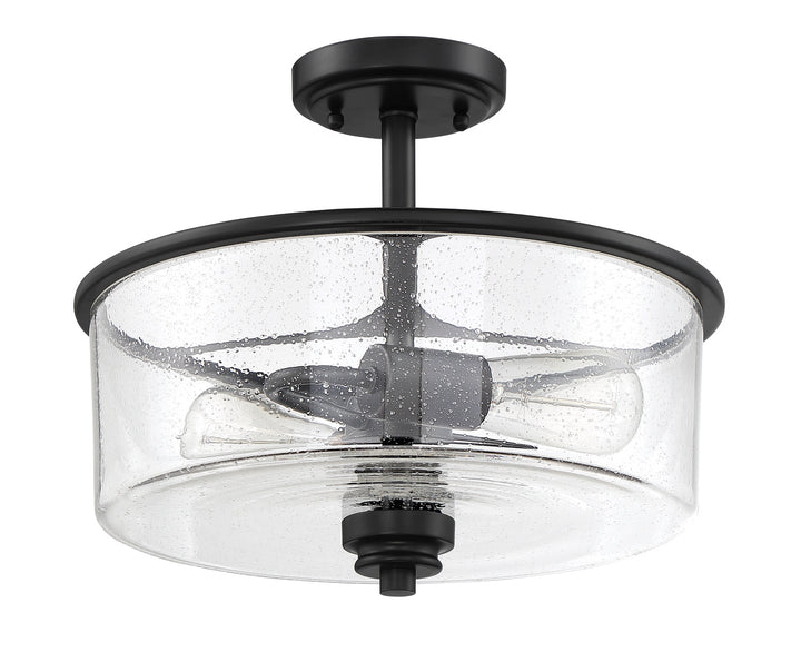 Bolden 2-Light Convertible Semi-Flush Mount in Flat Black by Craftmade