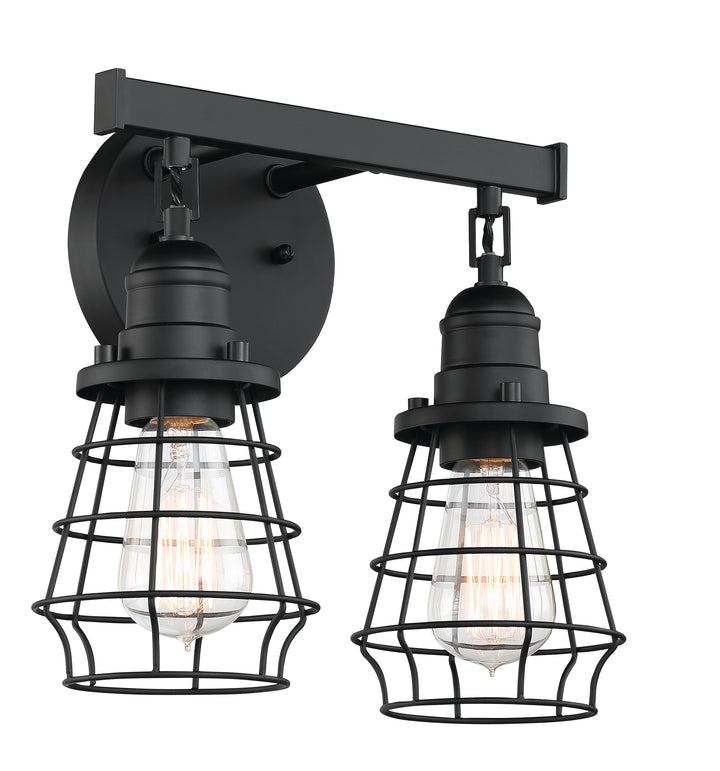 Thatcher Vanity Light in Flat Black by Craftmade