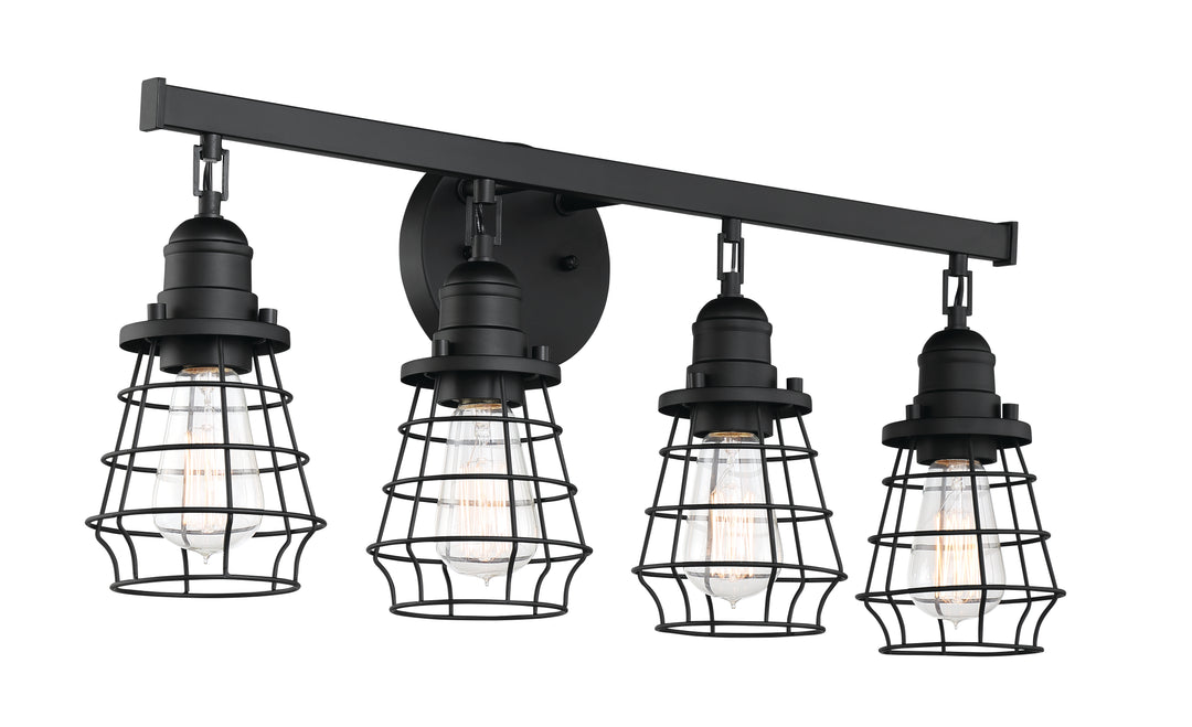 Thatcher Vanity Light in Flat Black by Craftmade