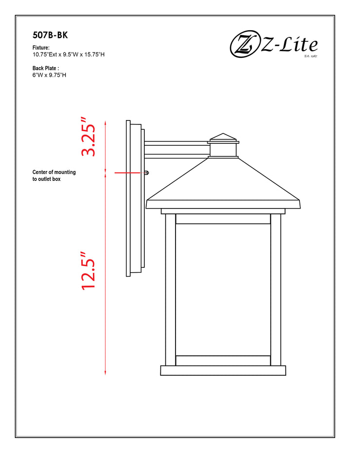 Holbrook - 1 Light Outdoor Wall Light