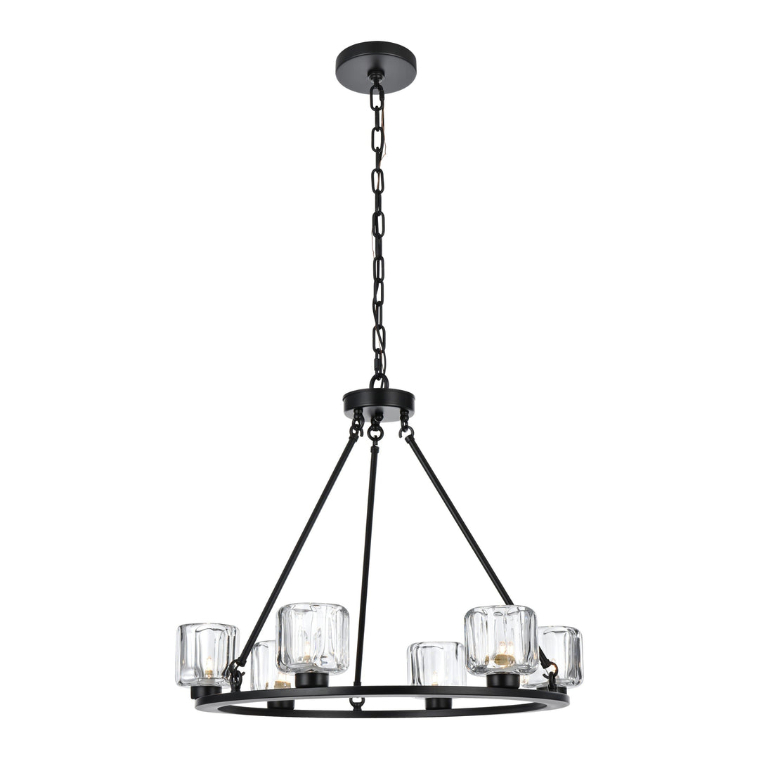 Cadence Chandelier in Black by Elegant