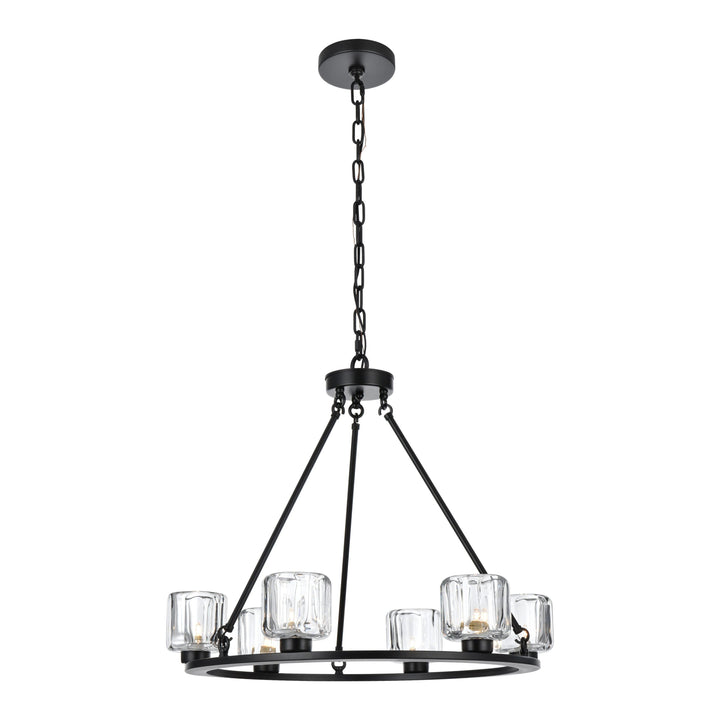 Cadence Chandelier in Black by Elegant