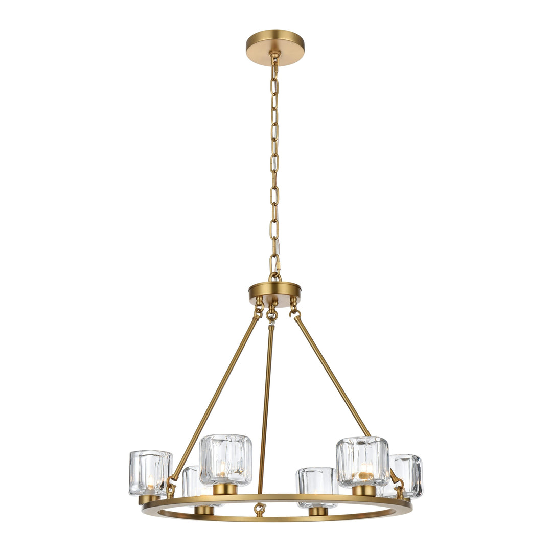 Cadence Chandelier in Satin Gold by Elegant