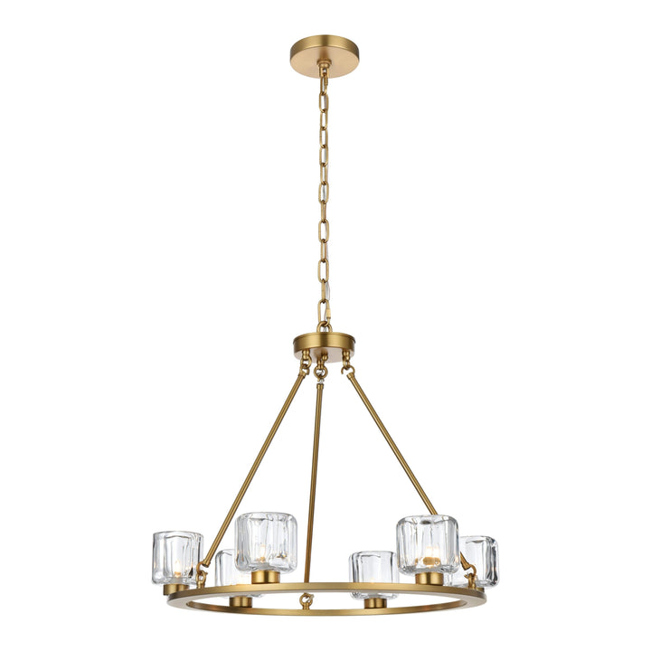 Cadence Chandelier in Satin Gold by Elegant