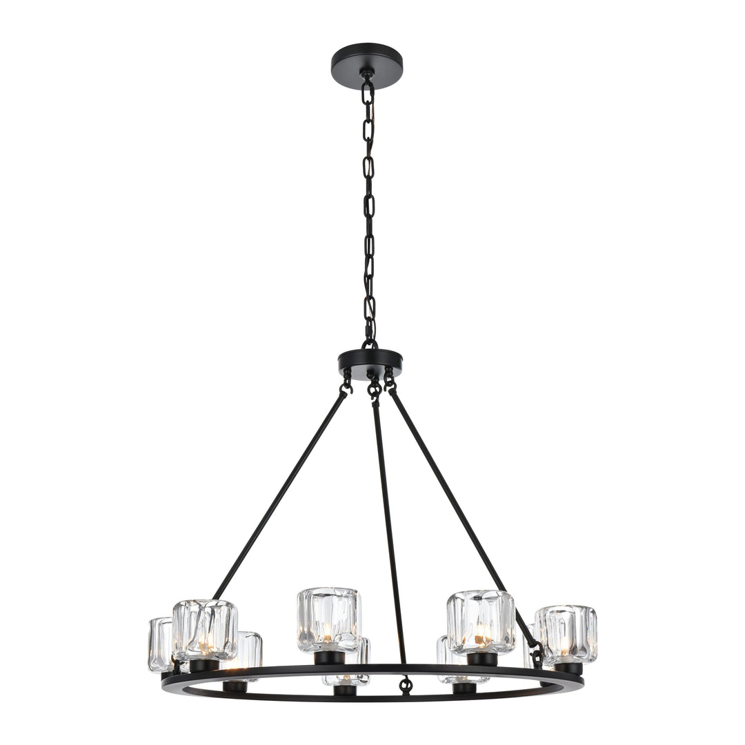 Cadence Chandelier in Black by Elegant