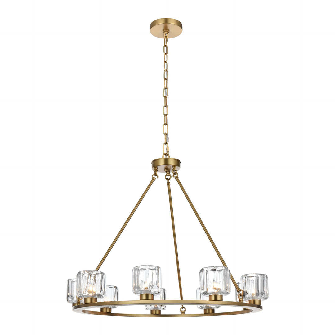 Cadence Chandelier in Satin Gold by Elegant