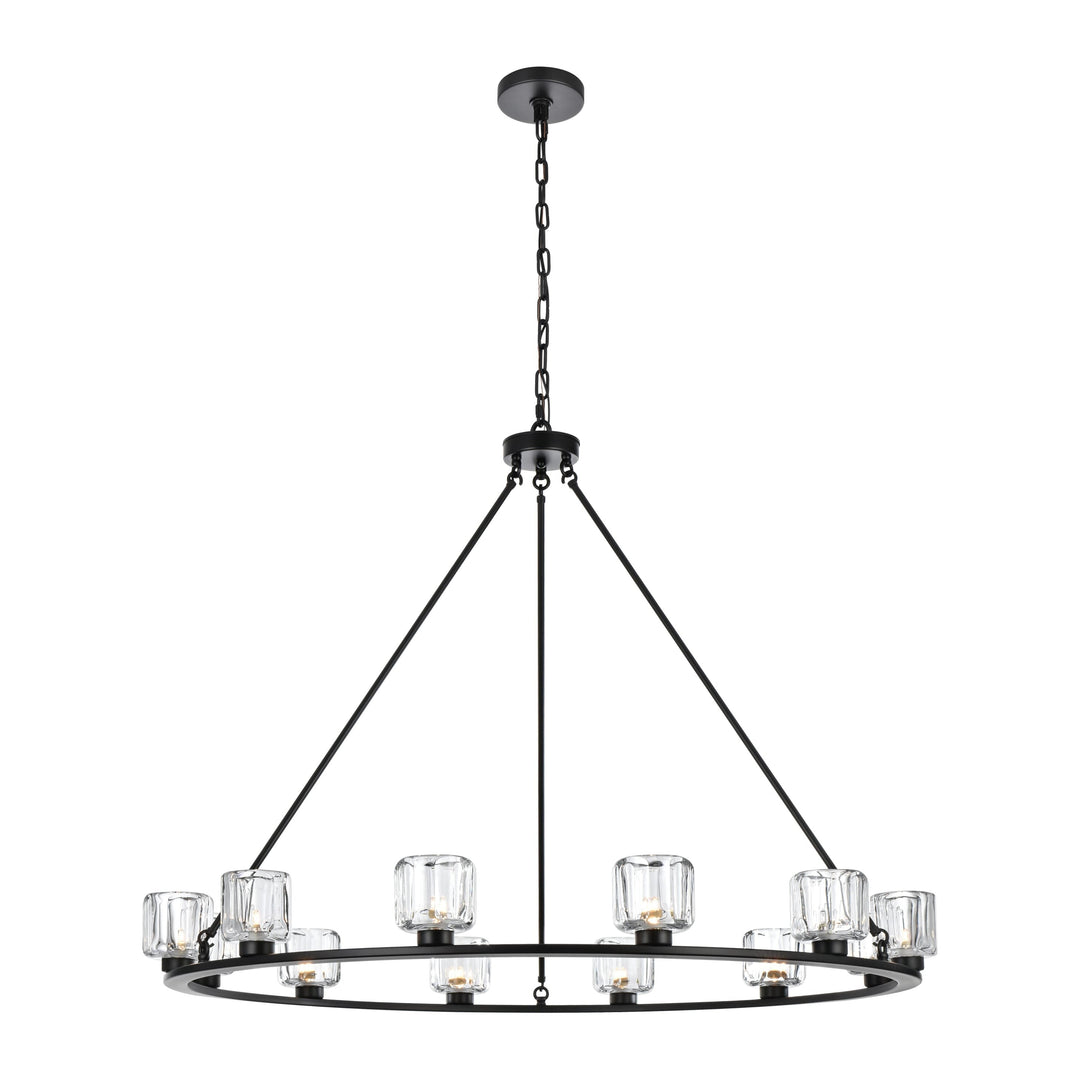 Cadence Chandelier in Black by Elegant