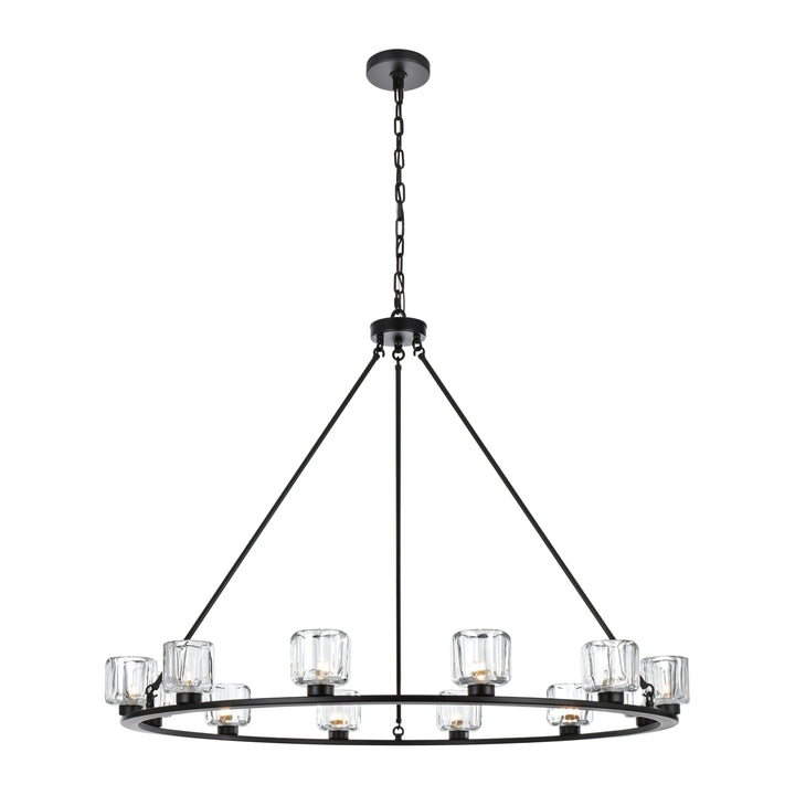 Cadence Chandelier in Black by Elegant