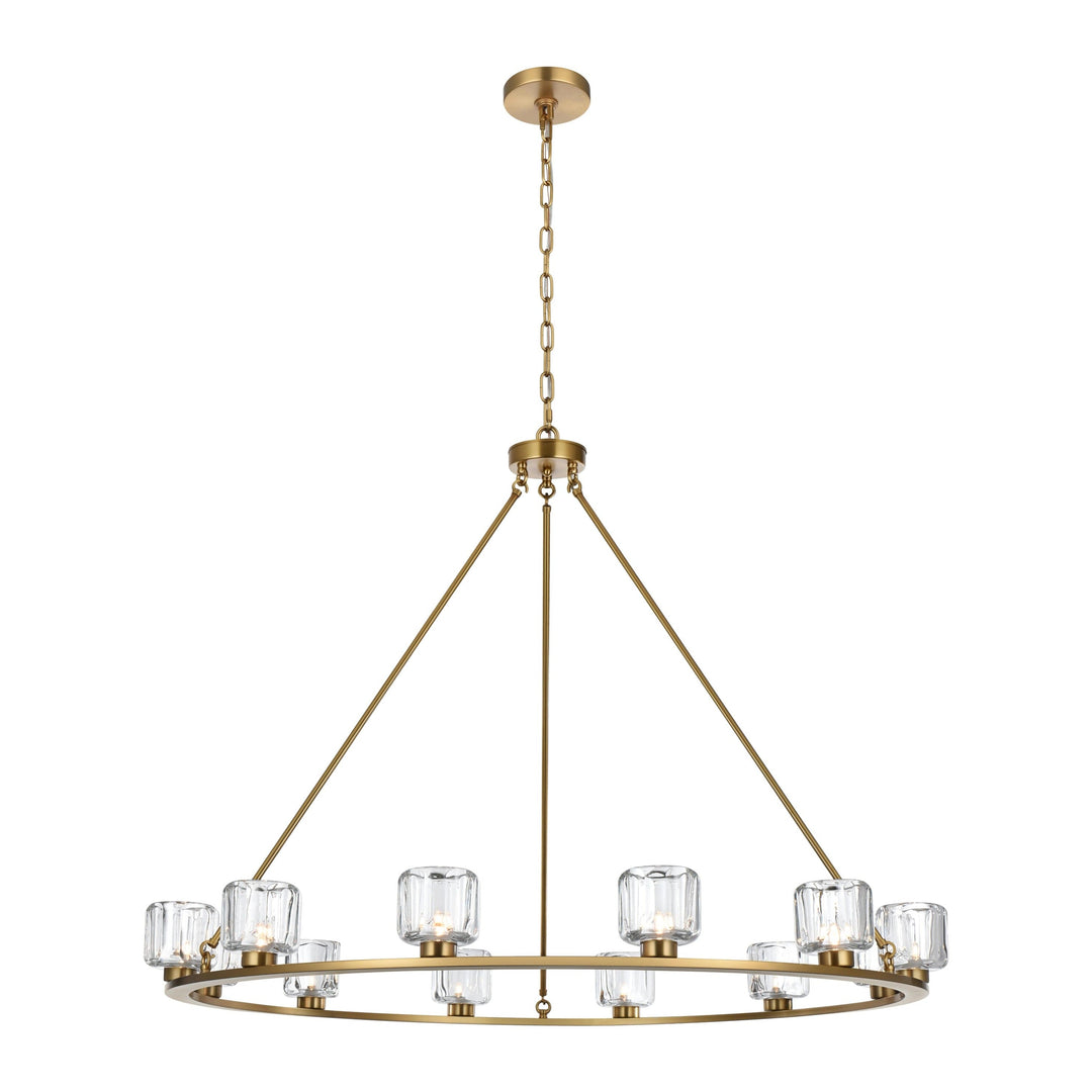 Cadence Chandelier in Satin Gold by Elegant