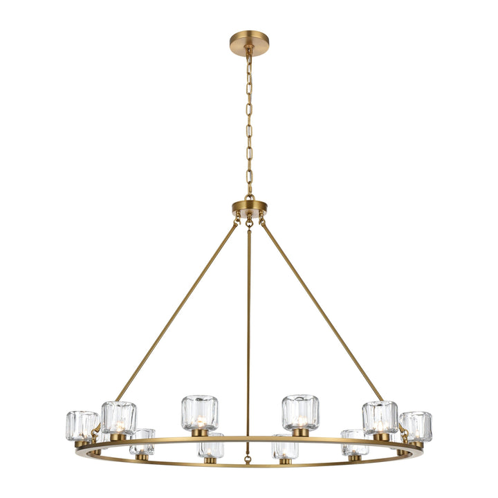 Cadence Chandelier in Satin Gold by Elegant