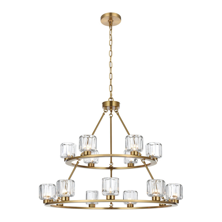 Cadence Chandelier in Satin Gold by Elegant