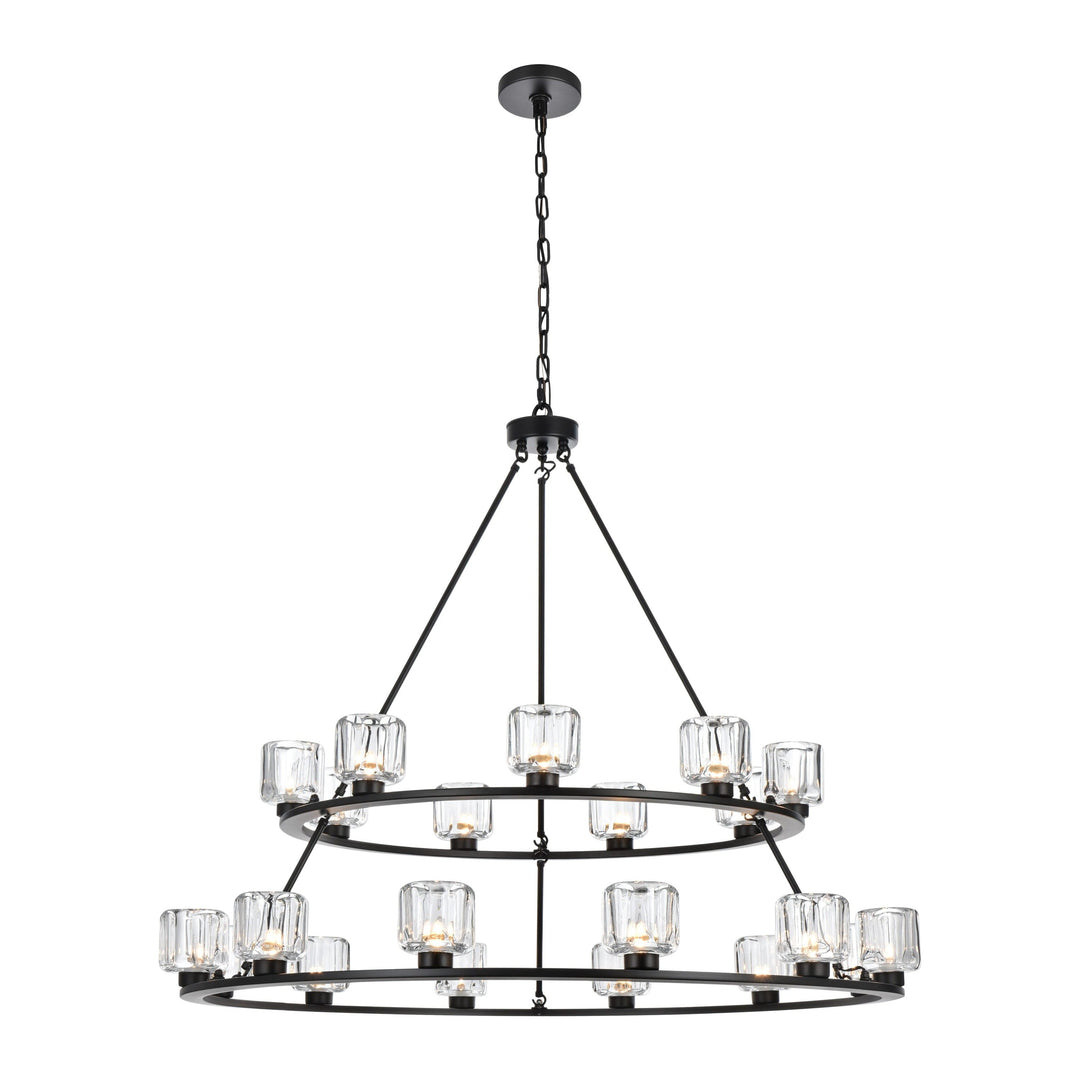 Cadence Chandelier in Black by Elegant