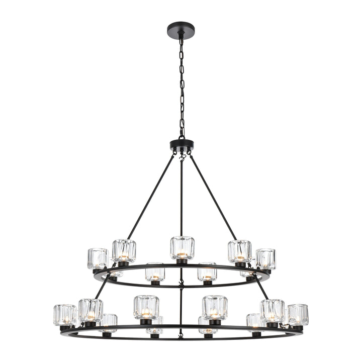 Cadence Chandelier in Black by Elegant