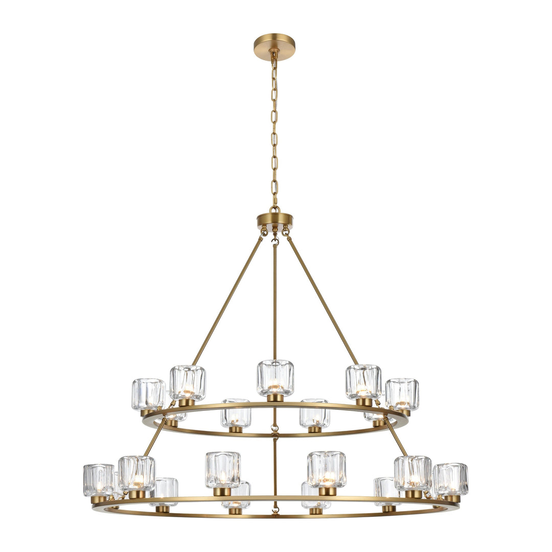 Cadence Chandelier in Satin Gold by Elegant