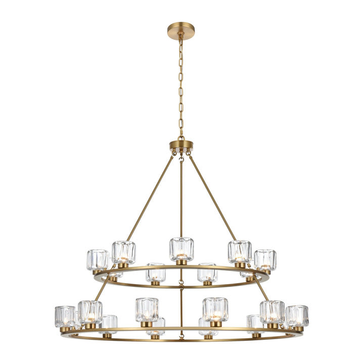Cadence Chandelier in Satin Gold by Elegant