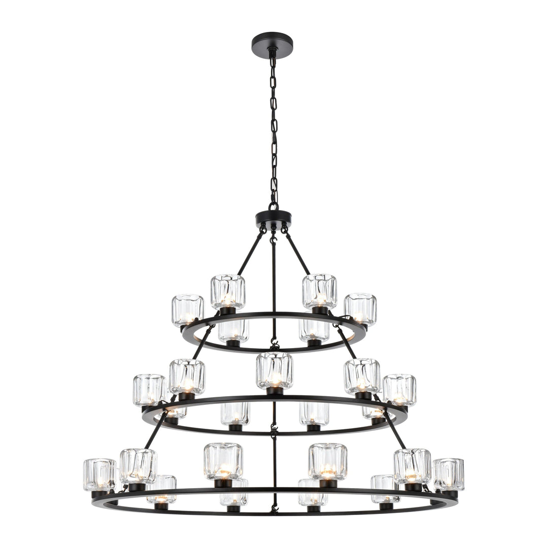 Cadence Chandelier in Black by Elegant