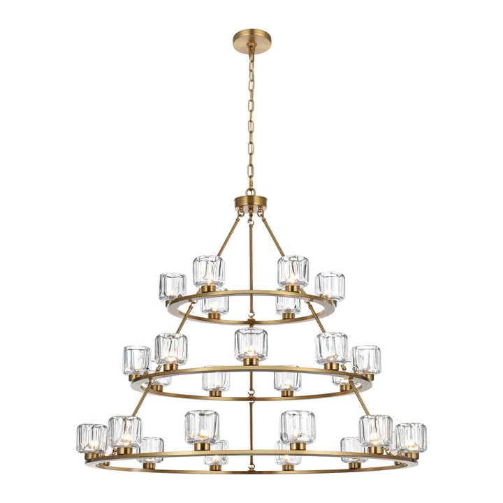 Cadence Chandelier in Satin Gold by Elegant