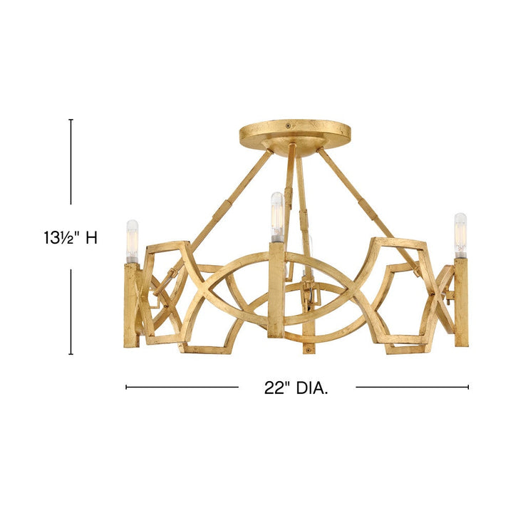 Leona Medium Semi-Flush Mount