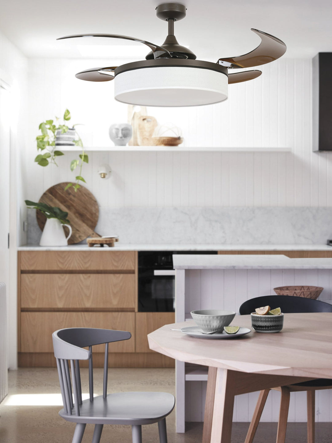 Fanaway Fraser 48" Retractable Blade Ceiling Fan with LED Light