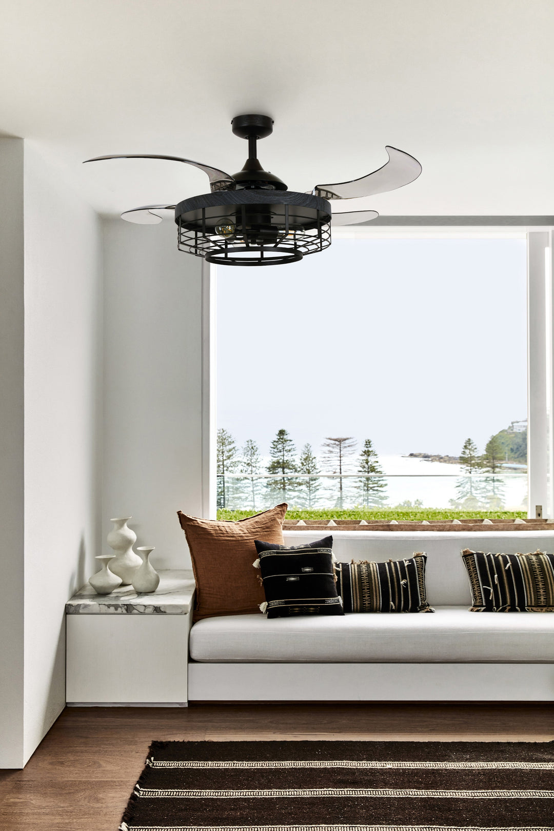 Fanaway Montclair 48" Retractable Blade Ceiling Fan with LED Light