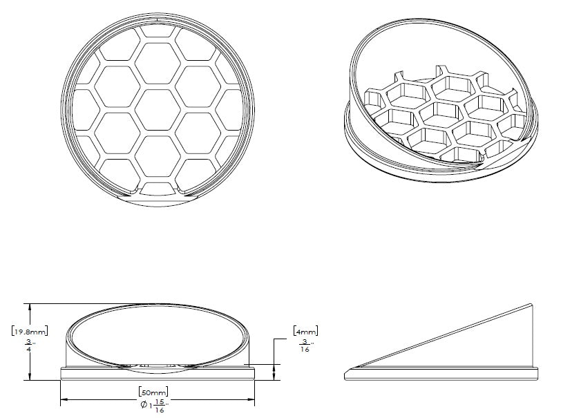 Honeycomb Lens Landscape Mini Accent