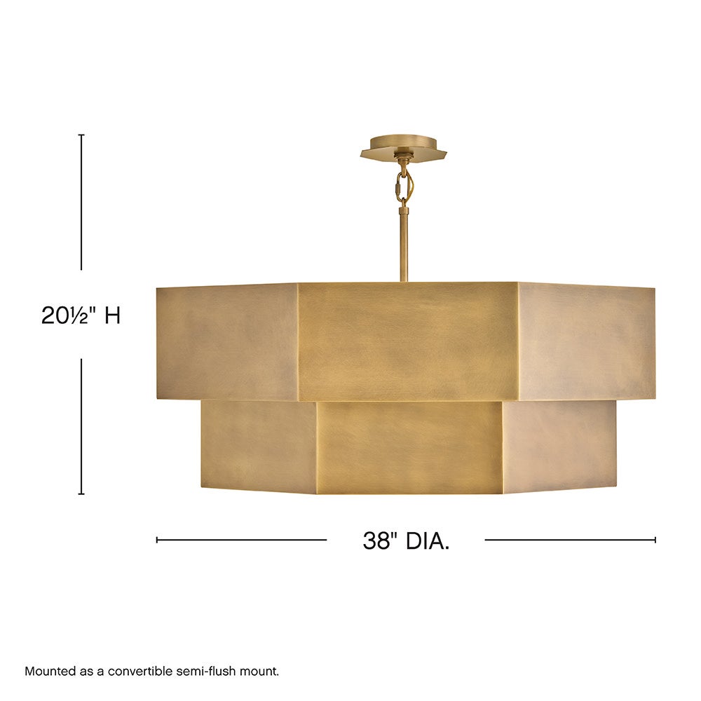 Facet Medium Convertible Chandelier