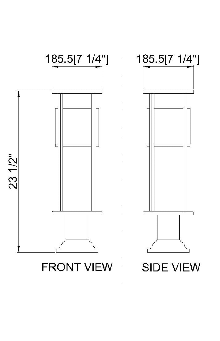 Luca - LED 1 Light Outdoor Pier Mount Light (517PHB-533PM-BK)