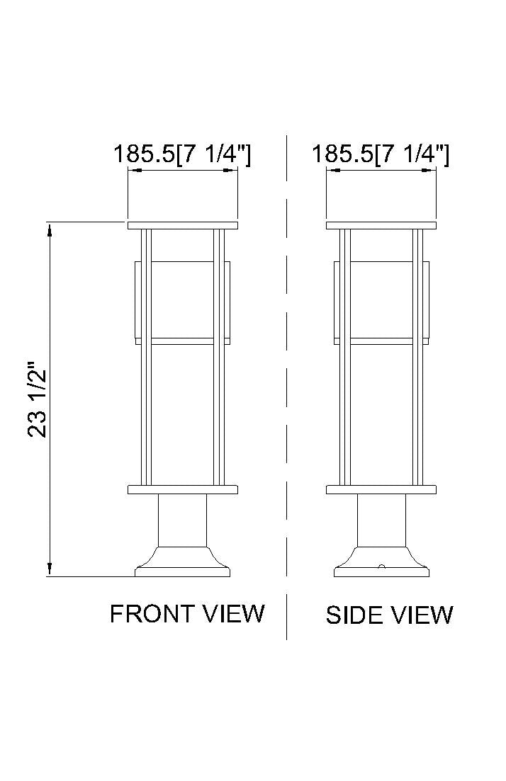Luca - LED 1 Light Outdoor Pier Mount Light (517PHB-553PM-BK)
