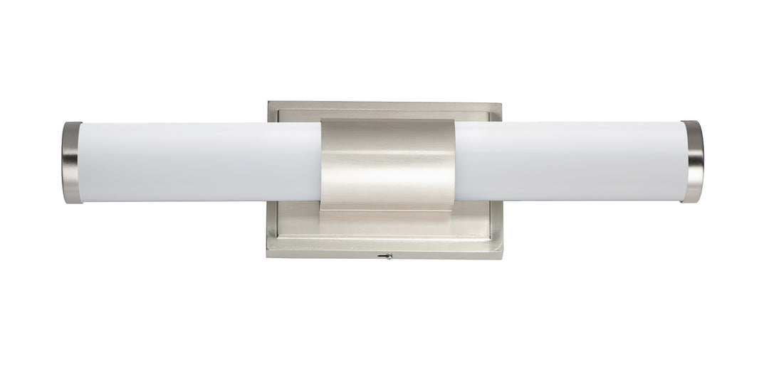 Optic LED Bath Vanity White / Satin Nickel