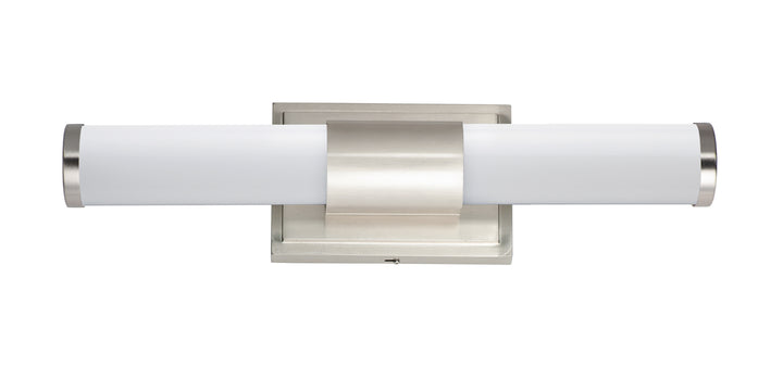 Optic LED Bath Vanity White / Satin Nickel