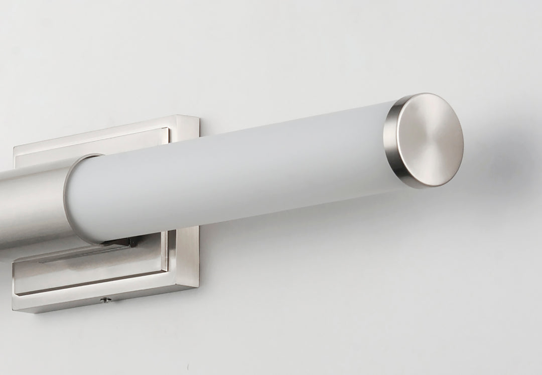 Optic LED Bath Vanity White / Satin Nickel alternate view