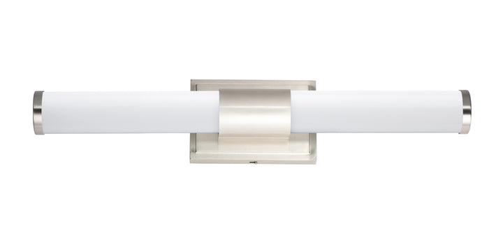 Optic LED Bath Vanity White / Satin Nickel