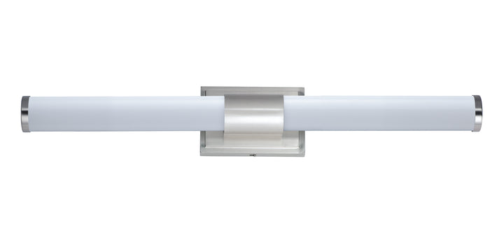 Optic LED Bath Vanity White / Satin Nickel