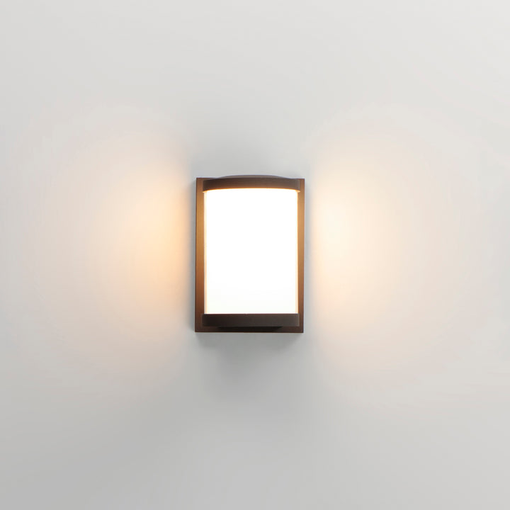 Barrel Small LED Outdoor Wall Sconce White / Black alternate view