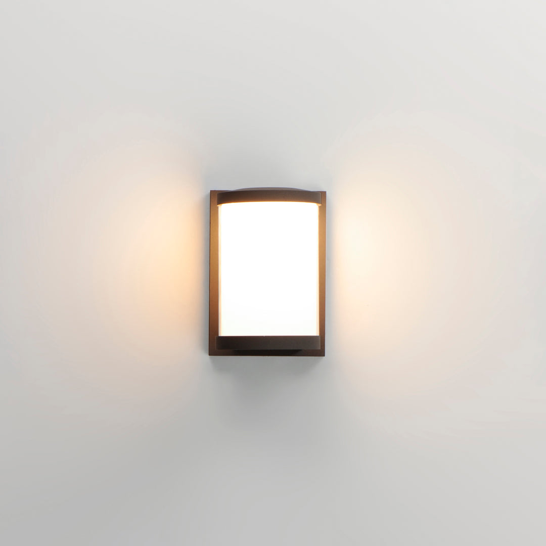 Barrel Medium LED Outdoor Wall Sconce White / Black alternate view