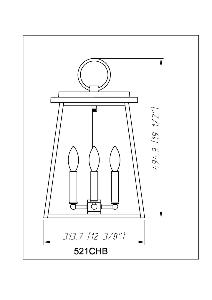Broughton - 4 Light Outdoor Pendant