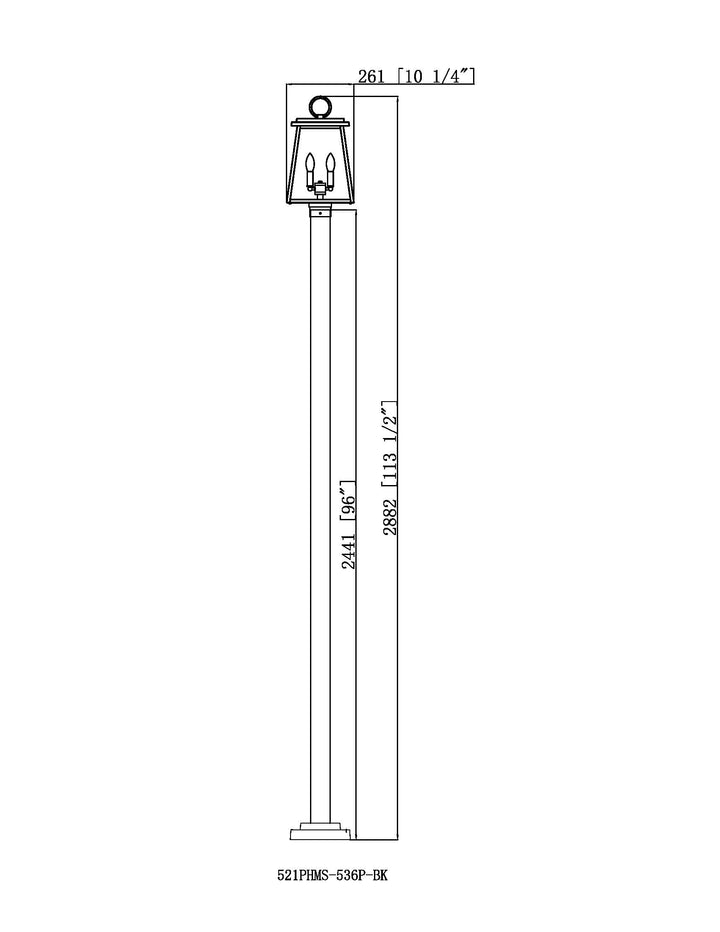 Broughton - Outdoor Post Light (521PHMS-536P)