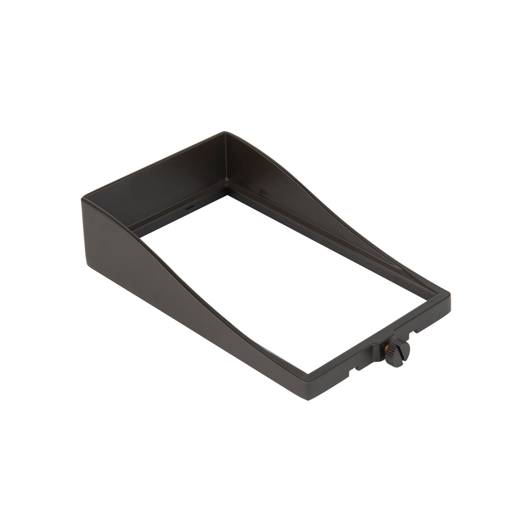 Adjustable Beam Wall-Wash Hood Vertical Landscape Accessory in Bronze on Brass by WAC Lighting