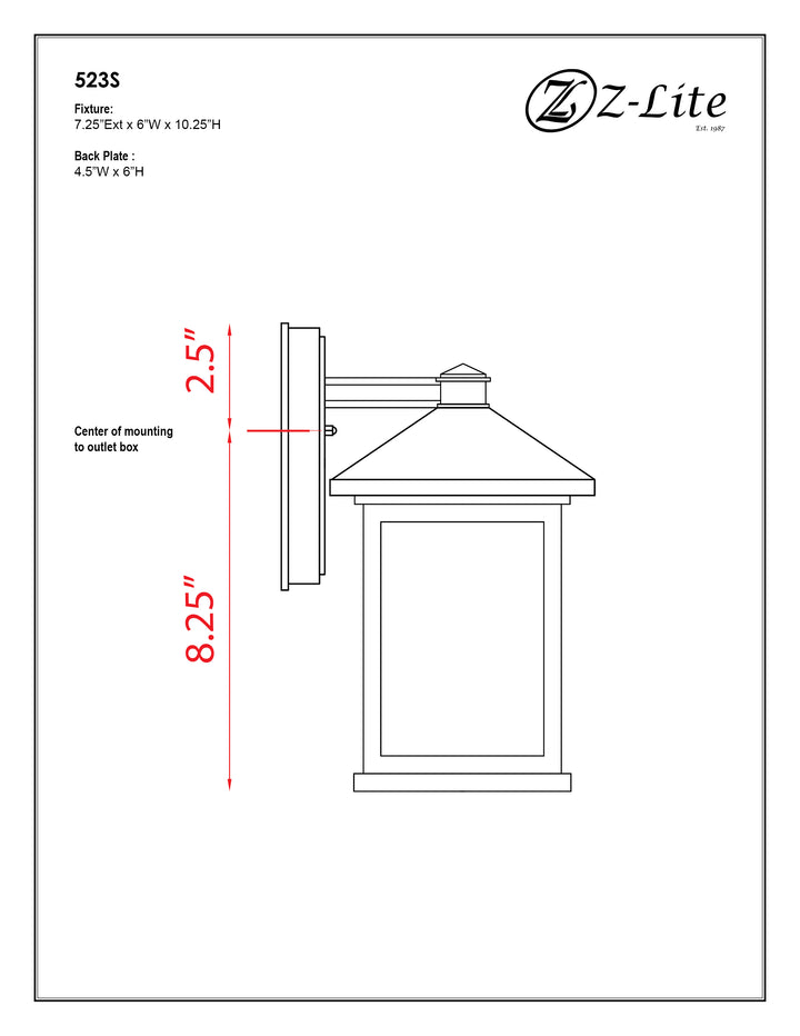 Mesa - 1 Light Outdoor Wall Light