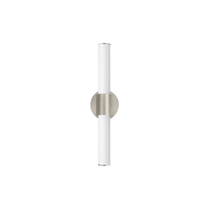 Tubo LED Bath Vanity White / Satin Nickel
