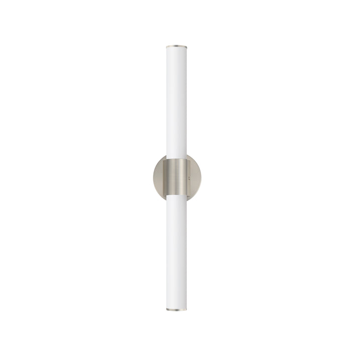 Tubo LED Bath Vanity White / Satin Nickel