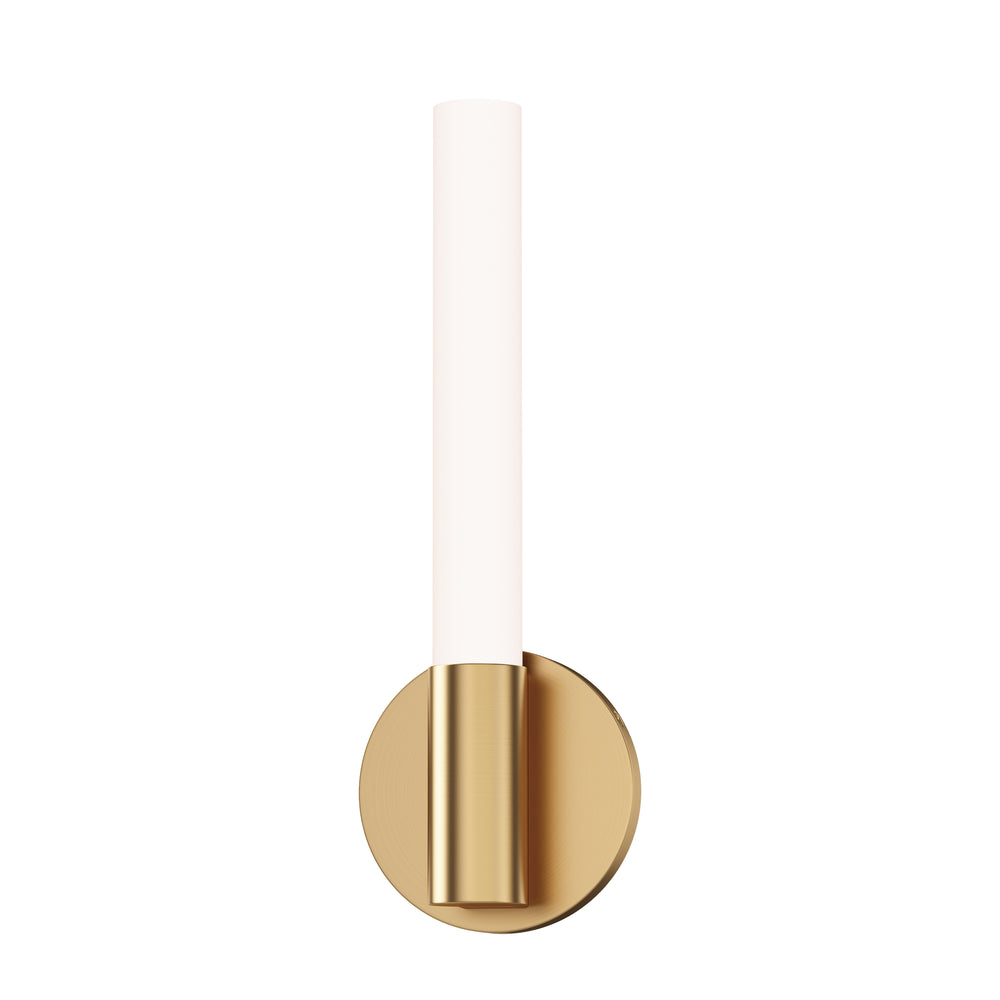 Tubi 14" 5CCT LED Wall Sconce White / Natural Aged Brass