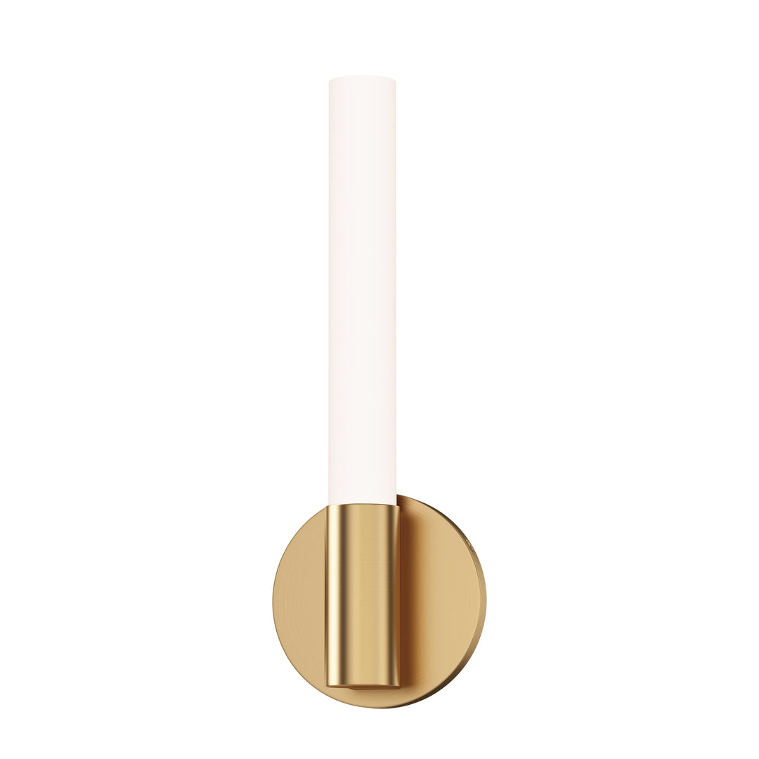 Tubi 14" 5CCT LED Wall Sconce White / Natural Aged Brass