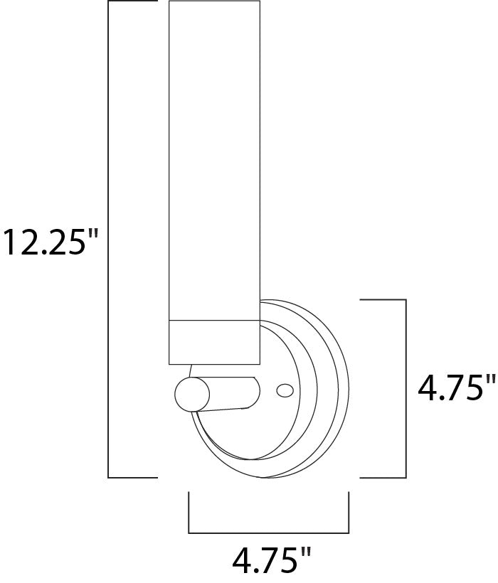 Cilandro 1-Light Wall Sconce dimensions diagram