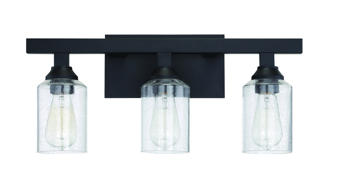 Chicago Vanity Light in Flat Black by Craftmade