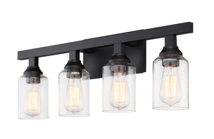 Chicago Vanity Light in Flat Black by Craftmade